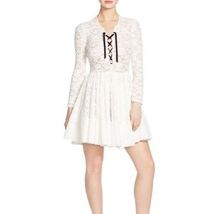 Maje Robby Lace Fit and Flare Dress